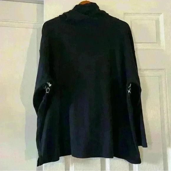 Chaos Fairisle Pullover Cowl Neck Sweatshirt With Drawstring - Picture 3 of 4